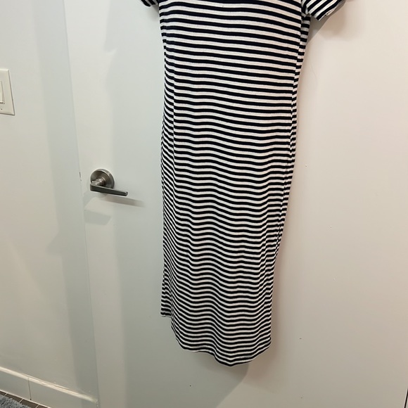 Motherhood Maternity Black and White Striped Dress Medium - Picture 3 of 8